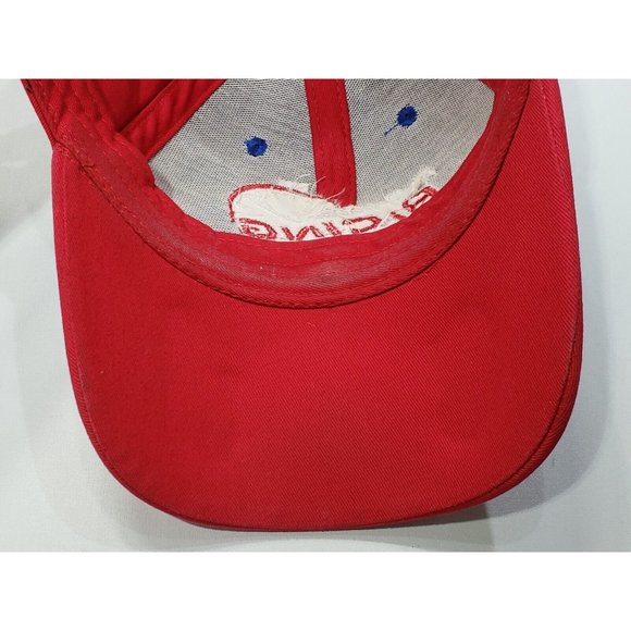 Rusty Wallace Racing Experience Hat Cap Snapback Blue W/ Red Flames Embroidered - Picture 7 of 8